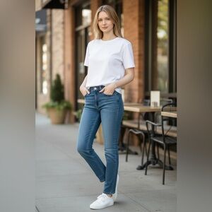 EVEREVE AG MARI Japanese fabric Mid Rise Slim Straight size 28 AG-ED DENIM 14 yr